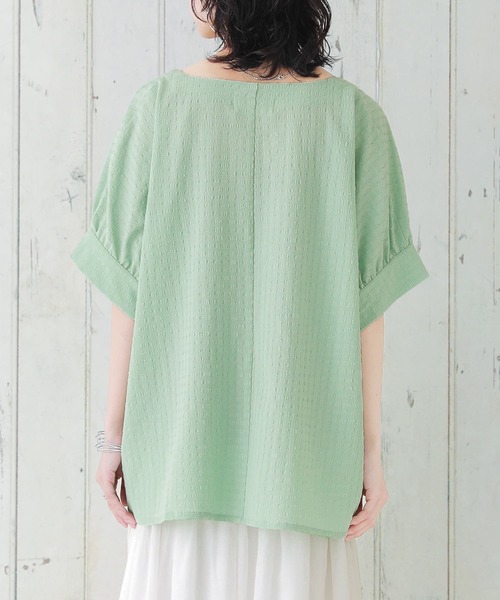 osharewalker（オシャレウォーカー）の「【廃盤】『袖ギャザードルマンプルオーバー』（シャツ/ブラウス・レディース・オフホワイト/ミント/ブラック・FREE）」の6枚目の写真