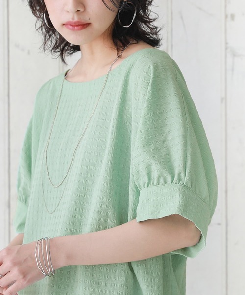 osharewalker（オシャレウォーカー）の「【廃盤】『袖ギャザードルマンプルオーバー』（シャツ/ブラウス・レディース・オフホワイト/ミント/ブラック・FREE）」の7枚目の写真