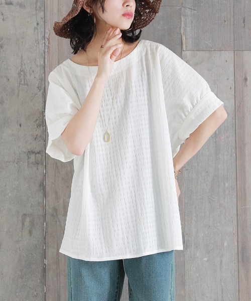 osharewalker（オシャレウォーカー）の「【廃盤】『袖ギャザードルマンプルオーバー』（シャツ/ブラウス・レディース・オフホワイト/ミント/ブラック・FREE）」の10枚目の写真