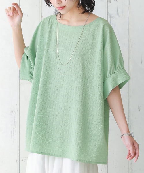 osharewalker（オシャレウォーカー）の「【廃盤】『袖ギャザードルマンプルオーバー』（シャツ/ブラウス・レディース・オフホワイト/ミント/ブラック・FREE）」の21枚目の写真