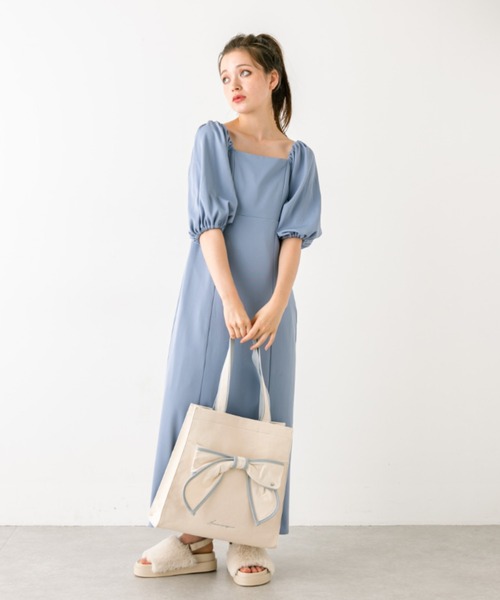 OLIVE des OLIVE(オリーブデオリーブ)の「【新色追加】Aimerianejoieリボントートバッグ 1031120190(トートバッグ・レディース・ブラック系その他/ブラック/ピンク/モカ/サックスブルー・FREE)」の6枚目の写真