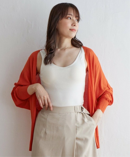 ikka（イッカ）の「ドルマンニットトッパーカーディガン（カーディガン/ボレロ・レディース・ブラック/オレンジ/グリーン/ライトグレー・S/M/L）」の5枚目の写真