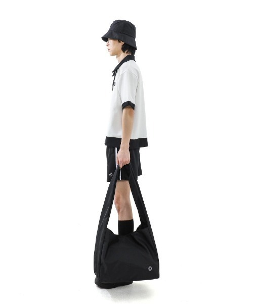 BASIC COTTON(ベーシックコットン)の「A'GEM/9 × .kom『BASIC COTTON/ベーシックコットン』MIX PK HALF TOP/ミックスカラー 半袖Tシャツ(Tシャツ/カットソー・メンズ・ホワイト/ブラック・FREE)」の5枚目の写真