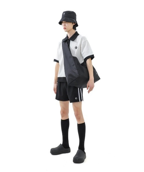 BASIC COTTON(ベーシックコットン)の「A'GEM/9 × .kom『BASIC COTTON/ベーシックコットン』MIX PK HALF TOP/ミックスカラー 半袖Tシャツ(Tシャツ/カットソー・メンズ・ホワイト/ブラック・FREE)」の7枚目の写真
