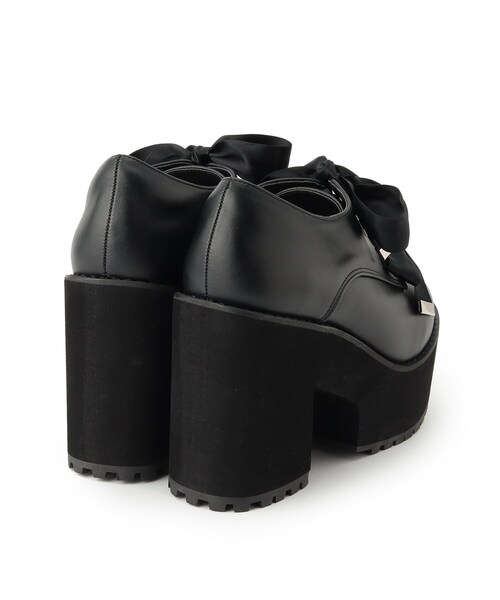 cs T&P(シーエスティーアンドピー)の「厚底ダブルリボンパンプス(パンプス・レディース・ブラック/ブラック系1・S/M/L/LL)」の7枚目の写真