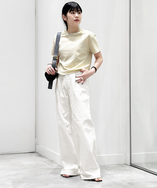 AP STUDIO（エーピーストゥディオ）の「*ホワイトタックバギーデニム（デニムパンツ・レディース・ホワイト・38/34/36）」の7枚目の写真