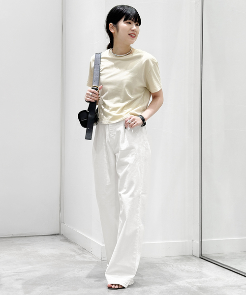 AP STUDIO（エーピーストゥディオ）の「*ホワイトタックバギーデニム（デニムパンツ・レディース・ホワイト・38/34/36）」の8枚目の写真