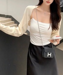 シンプルロングスリーブボレロ