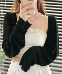 シンプルロングスリーブボレロ