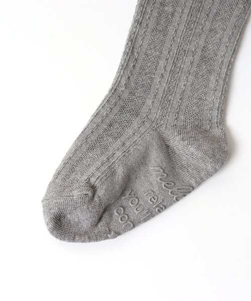 apres les cours（アプレレクール）の「リブタイツ（タイツ/ストッキング・キッズ・グレー/アイボリー・80）」の7枚目の写真