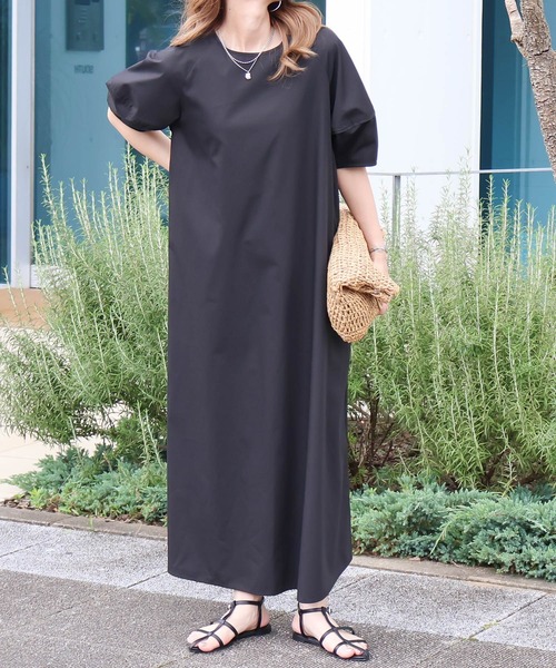 Social GIRL（ソーシャルガール）の「ランタン袖ラグランワンピース（ワンピース・レディース・ブラック系その他/ブルー/イエロー/ベージュ/ホワイト系その他/オフホワイト/ブラック・M）」の13枚目の写真