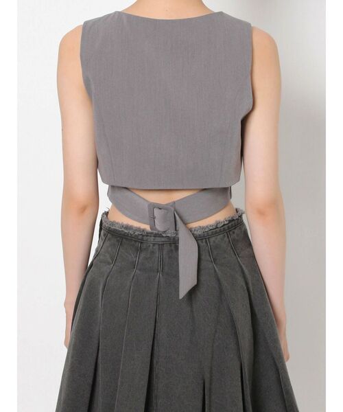 EVRIS（エヴリス）の「ベルテッドショートベスト（シャツ/ブラウス・レディース・グレー/ブラック・FREE）」の20枚目の写真