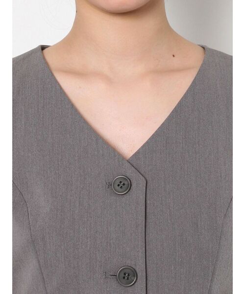 EVRIS（エヴリス）の「ベルテッドショートベスト（シャツ/ブラウス・レディース・グレー/ブラック・FREE）」の21枚目の写真