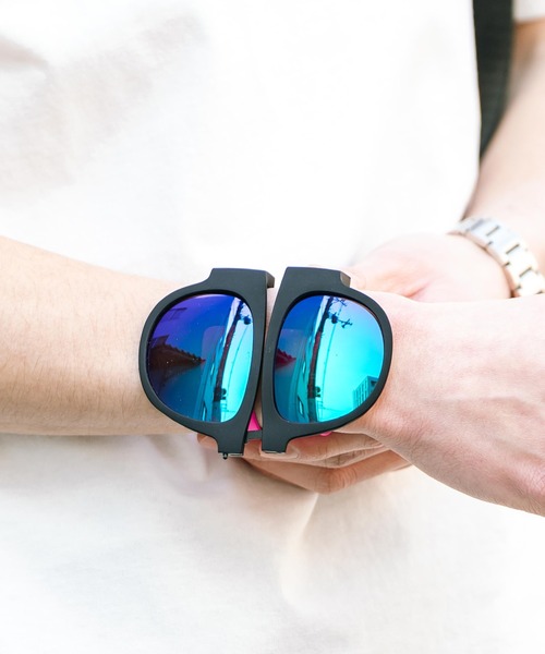 Rocky Monroe（ロッキーモンロー）の「スナップハンド UVカット 折りたたみサングラス（サングラス・メンズ・レッド系その他/ホワイト系その他/レッド/ホワイト/グリーン/ピンク/ブルー系その他/グリーン系その他/オレンジ/オレンジ系その他/ブルー/ピンク系その他/ブラック・FREE）」の9枚目の写真