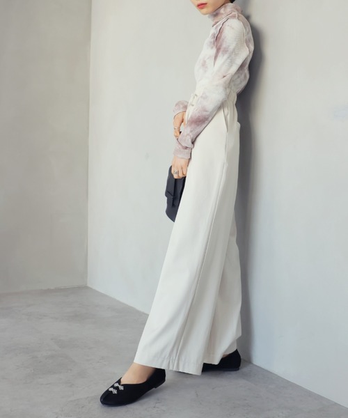 VIVIAN（ヴィヴィアン）の「モチーフ付きチャイナシューズ　ZOZOTOWN+オフィシャルサイト限定商品（バレエシューズ・レディース・クリアブラック/ブルー/ナチュラル/ブラック・S/M/L/LL）」の8枚目の写真