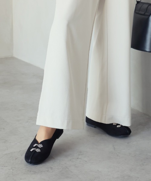 VIVIAN（ヴィヴィアン）の「モチーフ付きチャイナシューズ　ZOZOTOWN+オフィシャルサイト限定商品（バレエシューズ・レディース・クリアブラック/ブルー/ナチュラル/ブラック・S/M/L/LL）」の6枚目の写真