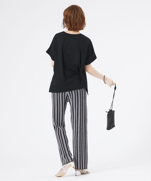 abahouse mavie(アバハウスマヴィ)の「ストライプニットパンツ(その他パンツ・レディース・グリーン/チャコールグレー・フリー)」の13枚目の写真
