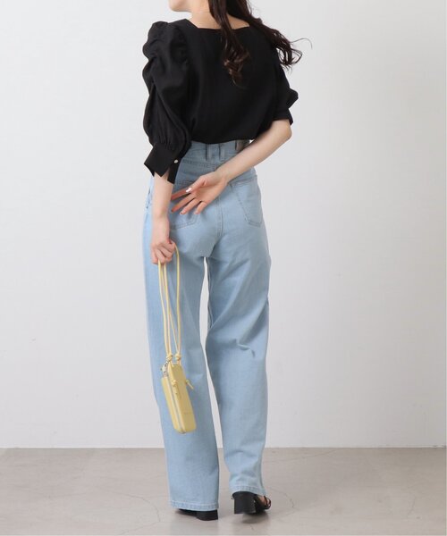 スクエアネックパワショルブラウス