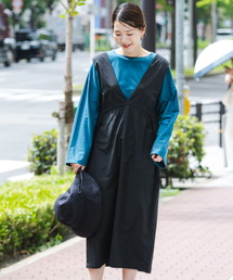 F by ROSSO | F by ROSSO　撥水ウエストマークジャンパーワンピース(ワンピース)