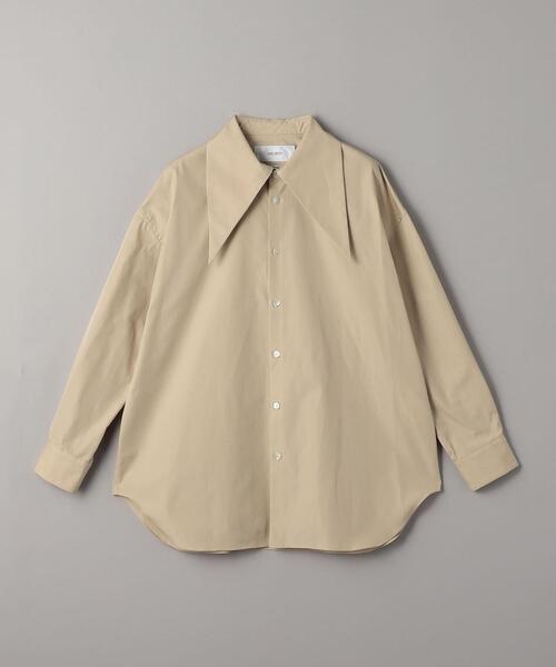 JANESMITH(ジェーンスミス)の「<JANE SMITH>ノットカラー シャツ -ウォッシャブル-(シャツ/ブラウス・レディース・ベージュ・38)」の1枚目の写真