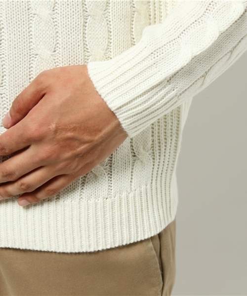 SENSE OF PLACE by URBAN RESEARCH(センスオブプレイスバイアーバンリサーチ)の「ケーブルセーター(ニット/セーター・メンズ・ネイビー/グレー/ホワイト/バーガンディー・LARGE/MEDIUM)」の8枚目の写真