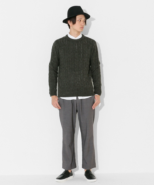 SENSE OF PLACE by URBAN RESEARCH(センスオブプレイスバイアーバンリサーチ)の「ケーブルセーター(ニット/セーター・メンズ・ネイビー/グレー/ホワイト/バーガンディー・LARGE/MEDIUM)」の11枚目の写真