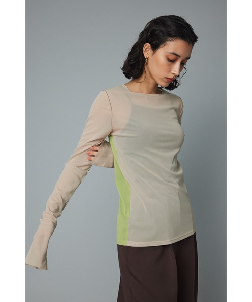 HeRIN.CYE（ヘリンドットサイ）の「TAKAKO NOEL MESH LONG TEE (タカコ