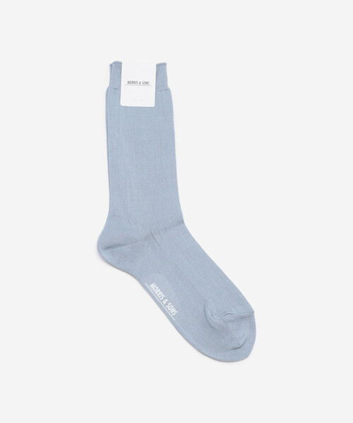 Morris & Sons（モリスアンドサンズ）の「MORRIS & SONS | ハイゲージリブソックス WOMEN（ソックス/靴下・レディース・ベージュ/ホワイト/ライトブルー/オレンジ/ブラック・WOMENS）」の4枚目の写真