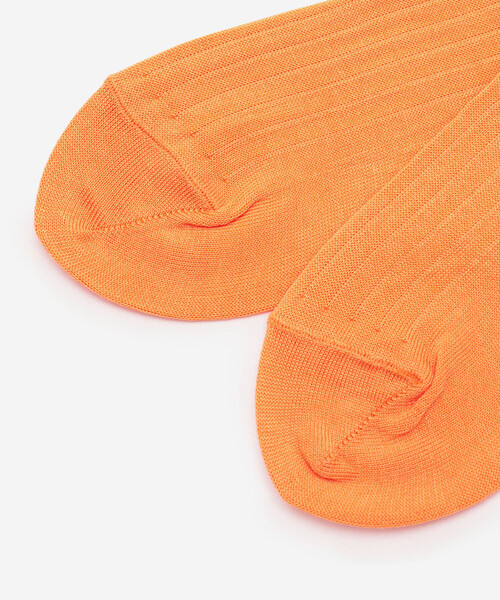 Morris & Sons（モリスアンドサンズ）の「MORRIS & SONS | ハイゲージリブソックス WOMEN（ソックス/靴下・レディース・ベージュ/ホワイト/ライトブルー/オレンジ/ブラック・WOMENS）」の6枚目の写真