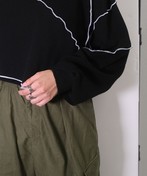 RAGEBLUE（レイジブルー）の「メロウデザインスウェット（スウェット・レディース・ホワイト/ブラック/ブルー・FREE）」の8枚目の写真