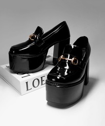 LOVEHUNTER 厚底チャンキーヒールビットローファー