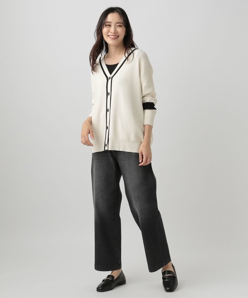 Elura(エルーラ)の「バイカラーカーディガン(カーディガン/ボレロ・レディース・ブラック/ホワイト・LARGE/MEDIUM)」の18枚目の写真