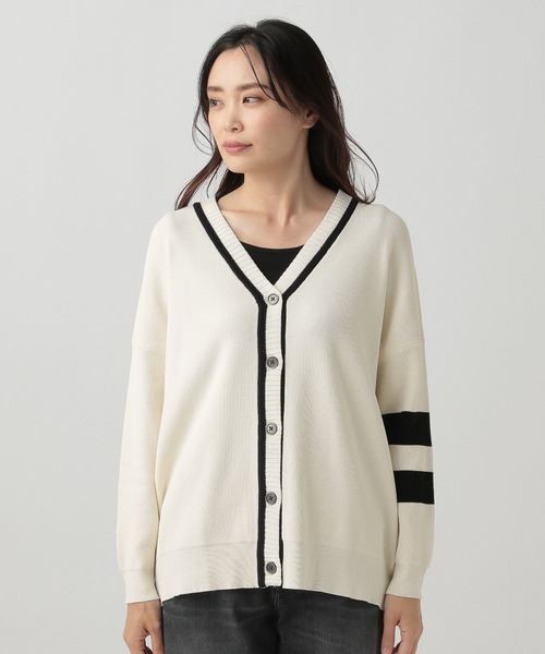Elura(エルーラ)の「バイカラーカーディガン(カーディガン/ボレロ・レディース・ブラック/ホワイト・LARGE/MEDIUM)」の11枚目の写真