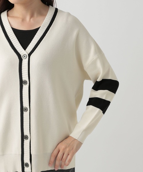 Elura(エルーラ)の「バイカラーカーディガン(カーディガン/ボレロ・レディース・ブラック/ホワイト・LARGE/MEDIUM)」の6枚目の写真