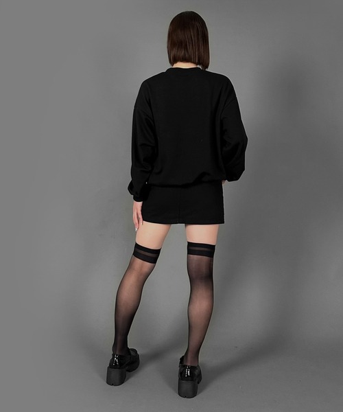 jiasecond.(ジアセカンド)の「【jiasecond.】ハートレタリングプリントロンT / トップス カットソー ハート プリント ロンT クロップド丈 ショート グレー ブラック ZOZOTOWN限定(Tシャツ/カットソー・レディース・ブラック/ライトグレー・FREE)」の8枚目の写真