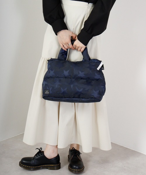 ROOTOTE(ルートート)の「ROOTOTE フェザールー中綿入ミニトートBAG(トートバッグ・メンズ・ブラック/グレー系その他/グレイッシュブルー/グレー系/ネイビー系/オレンジ/マスタード/カーキ系/ゴールド系/パープル系/シルバー系/ダークカーキ・FREE)」の8枚目の写真