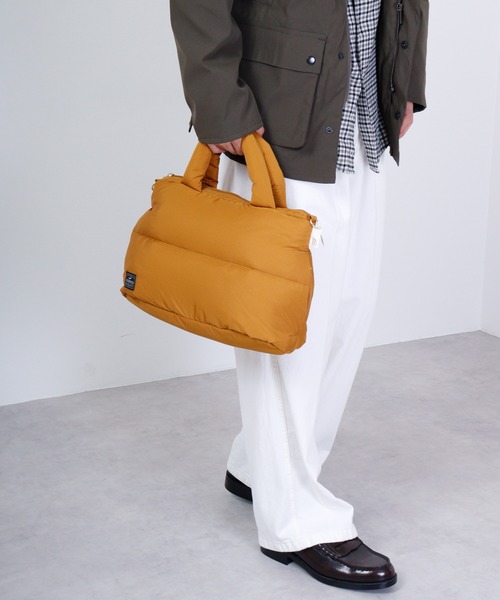ROOTOTE(ルートート)の「ROOTOTE フェザールー中綿入ミニトートBAG(トートバッグ・メンズ・ブラック/グレー系その他/グレイッシュブルー/グレー系/ネイビー系/オレンジ/マスタード/カーキ系/ゴールド系/パープル系/シルバー系/ダークカーキ・FREE)」の1枚目の写真