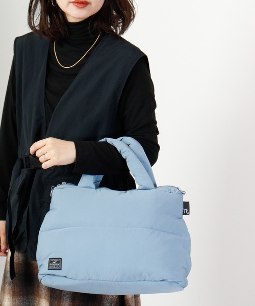 ROOTOTE(ルートート)の「ROOTOTE フェザールー中綿入ミニトートBAG(トートバッグ・メンズ・ブラック/グレー系その他/グレイッシュブルー/グレー系/ネイビー系/オレンジ/マスタード/カーキ系/ゴールド系/パープル系/シルバー系/ダークカーキ・FREE)」の17枚目の写真