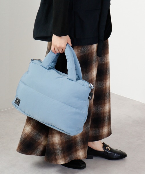 ROOTOTE(ルートート)の「ROOTOTE フェザールー中綿入ミニトートBAG(トートバッグ・メンズ・ブラック/グレー系その他/グレイッシュブルー/グレー系/ネイビー系/オレンジ/マスタード/カーキ系/ゴールド系/パープル系/シルバー系/ダークカーキ・FREE)」の19枚目の写真