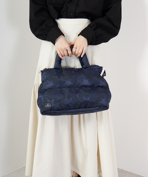 ROOTOTE(ルートート)の「ROOTOTE フェザールー中綿入ミニトートBAG(トートバッグ・メンズ・ブラック/グレー系その他/グレイッシュブルー/グレー系/ネイビー系/オレンジ/マスタード/カーキ系/ゴールド系/パープル系/シルバー系/ダークカーキ・FREE)」の21枚目の写真