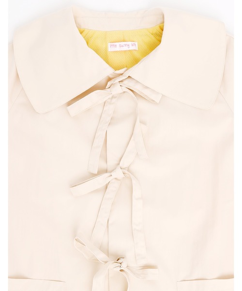 ARCHIVER（アーカイバ）の「【8】【little sunny bite】Nylon long ribbon jacket（ステンカラーコート・レディース・イエロー/ホワイト・SMALL/MEDIUM）」の8枚目の写真