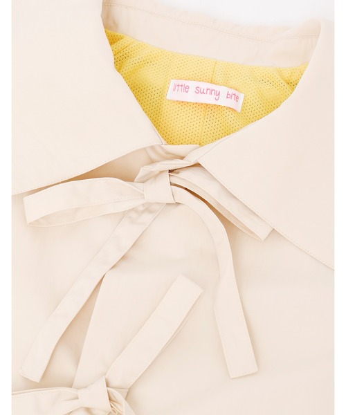 ARCHIVER（アーカイバ）の「【8】【little sunny bite】Nylon long ribbon jacket（ステンカラーコート・レディース・イエロー/ホワイト・SMALL/MEDIUM）」の9枚目の写真