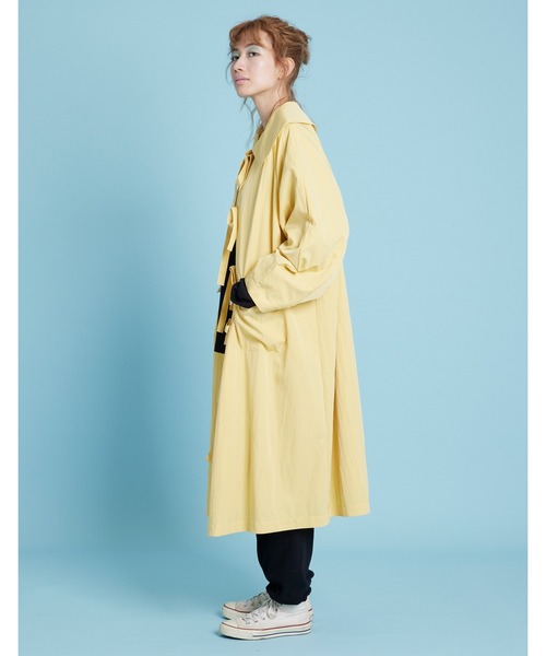 ARCHIVER（アーカイバ）の「【8】【little sunny bite】Nylon long ribbon jacket（ステンカラーコート・レディース・イエロー/ホワイト・SMALL/MEDIUM）」の16枚目の写真