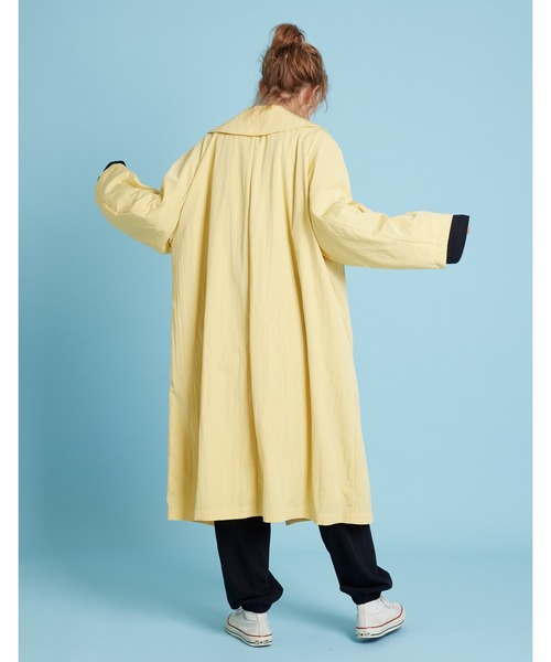 ARCHIVER（アーカイバ）の「【8】【little sunny bite】Nylon long ribbon jacket（ステンカラーコート・レディース・イエロー/ホワイト・SMALL/MEDIUM）」の17枚目の写真