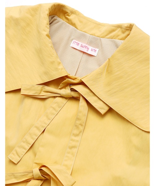 ARCHIVER（アーカイバ）の「【8】【little sunny bite】Nylon long ribbon jacket（ステンカラーコート・レディース・イエロー/ホワイト・SMALL/MEDIUM）」の19枚目の写真