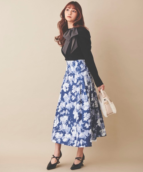 31 Sons de mode（トランテアン　ソン　ドゥ　モード）の「リボン付きリブニット（ニット/セーター・レディース・オフホワイト/グリーン/ブラック・36）」の16枚目の写真