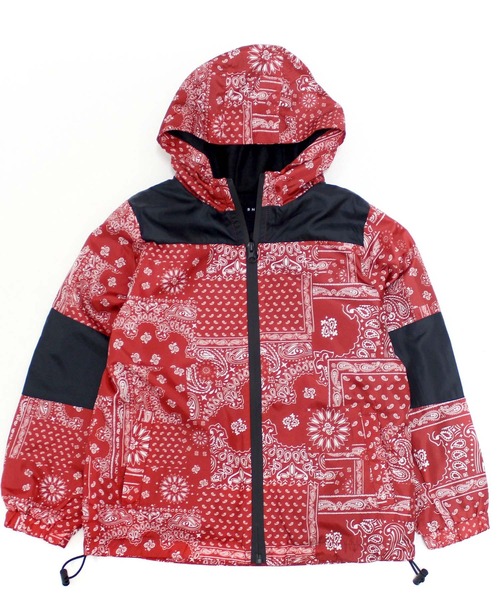 セール】ペイズリー 切替マウンテンパーカー（マウンテンパーカー