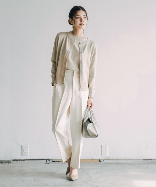 aquagarage（アクアガレージ）の「ニットアンサンブル（カーディガン/ボレロ・レディース・グリーン/ピンク/ボルドー/ブラウン/ライトパープル/ネイビー/アイボリー/ライトブルー/ベージュ/ブラック/イエロー/ホワイト/グレー・L/M）」の16枚目の写真