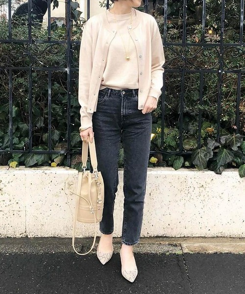 aquagarage（アクアガレージ）の「ニットアンサンブル（カーディガン/ボレロ・レディース・グリーン/ピンク/ボルドー/ブラウン/ライトパープル/ネイビー/アイボリー/ライトブルー/ベージュ/ブラック/イエロー/ホワイト/グレー・L/M）」の20枚目の写真