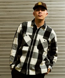 バンズ　ＶＡＮＳ　チェッカー　ジャケット　ノーカラー　ジャケット Right-on（ライトオン）の「【VANS】チェッカーノーカラージャケット
